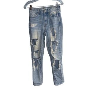 ~PacSun Sky Blue Ripped Ankle Jeans